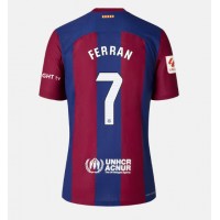 Barcelona Ferran Torres #7 Domáci Ženy futbalový dres 2023-24 Krátky Rukáv